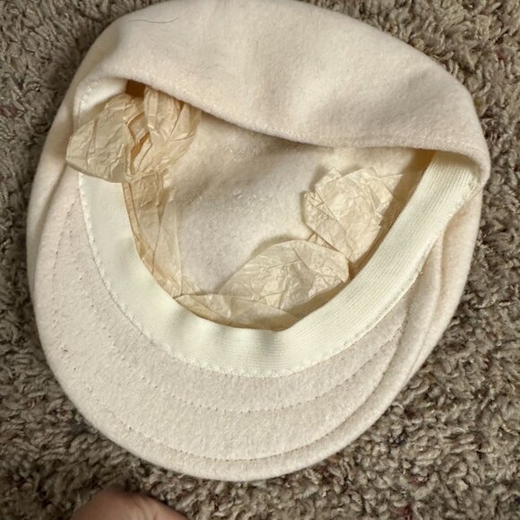 Kangol Old Course St. Andrews Ivory Flat Cap Wool Blend Golf Hat Vintage - Picture 5 of 10